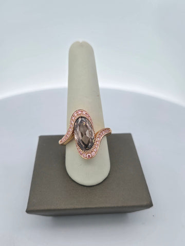 LAB ring 4.50ct  MOV/RD DIA FB/FP 14KYG 6.90g size:8.5