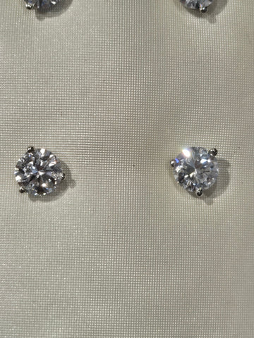 LAB Earr RD DIA 0.5ct/0.5ct F/VS1 14KWG