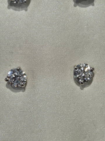 LAB Earr RD DIA 0.4ct/0.4ct F/VS1 14KWG