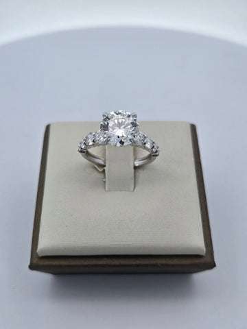 LAB ring RD 3.06 /1.1ct G/VVS2 14KW 3.5g size:7 YC