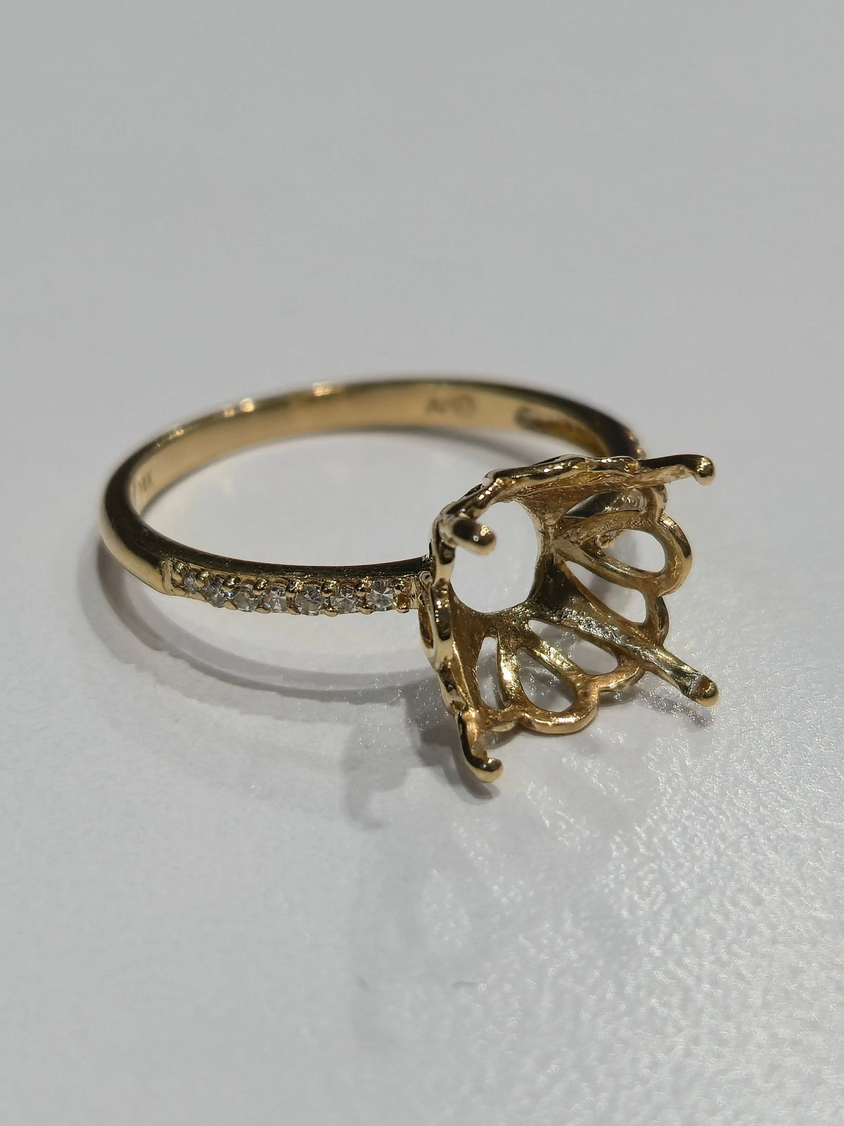 setting 14KYG 0.15ct 1.7g