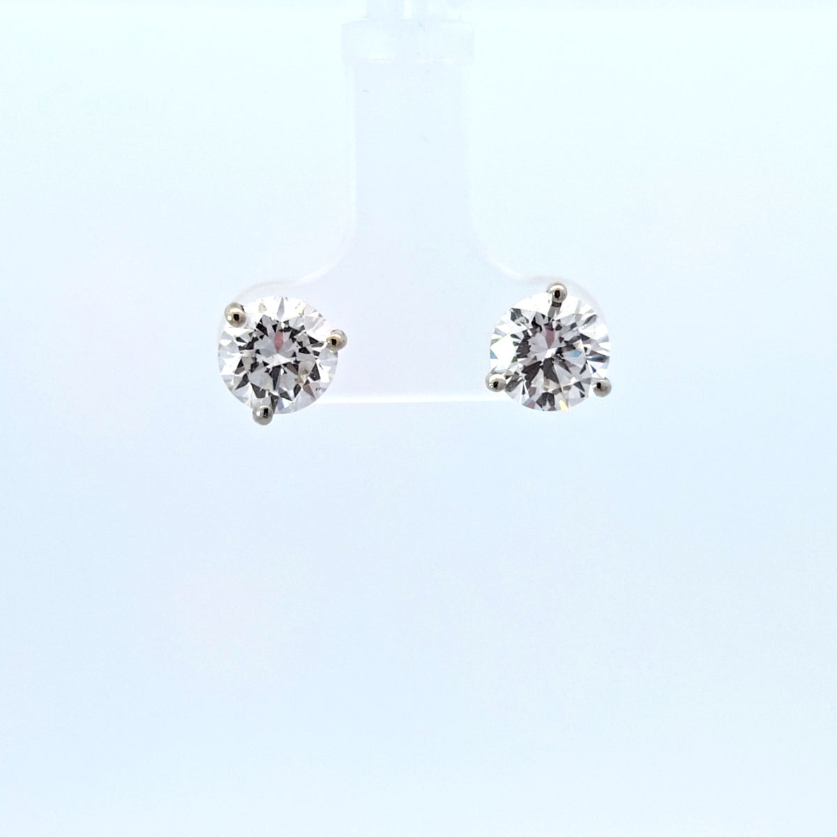 LAB Earr RD DIA 1.52ct/1.52ct G/VS1 14KWG YC