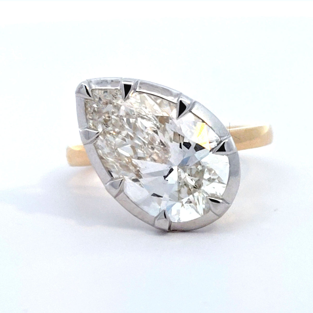 LAB ring PE 35.01CT E-F/VS 14KYG 4.41G size 7