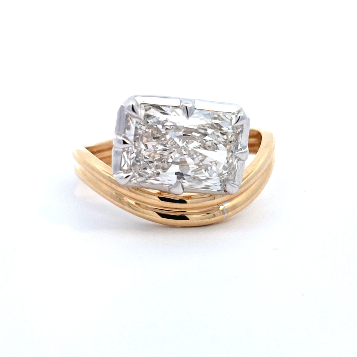 LAB ring RAD DIA 3.1ct E-F/VS 14KYG 3.27g size:7