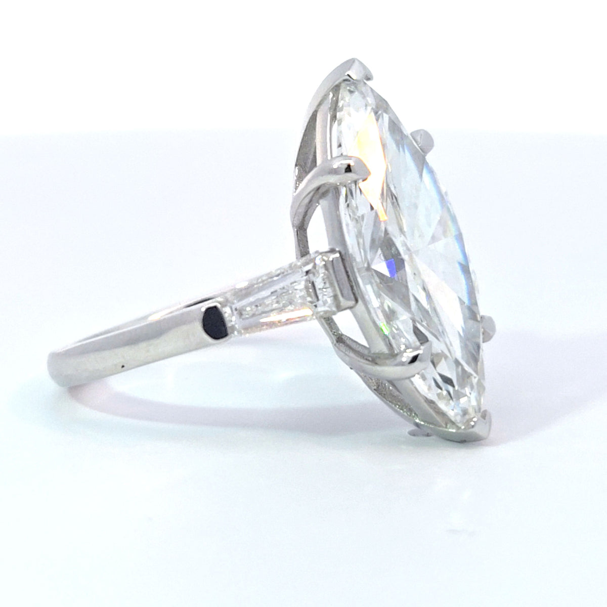 LAB ring MQ DIA 7.89ct E-F/VS1 14KYG 5.16g size:7 YC