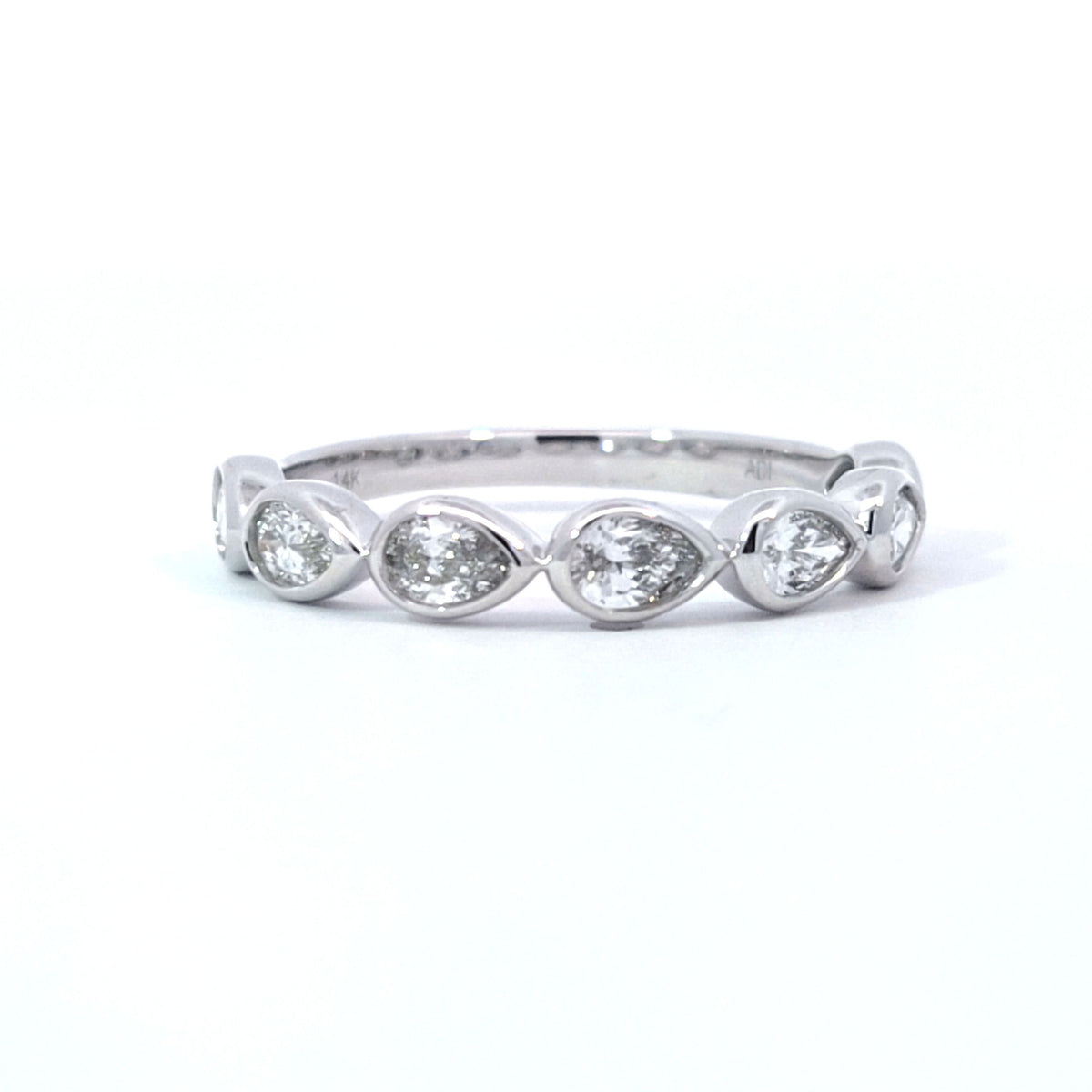 LAB ring PE DIA 0.68ct E-F/VS1 14KWG 1.93g size:7