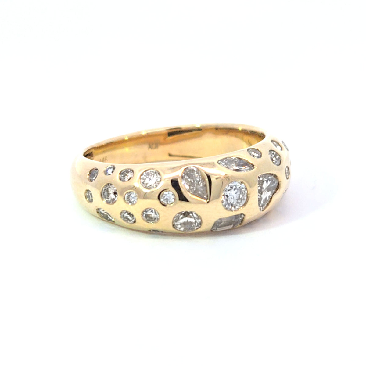 LAB ring MULTI 1.61ct E-F/VS1 14KY 4.33g size:7