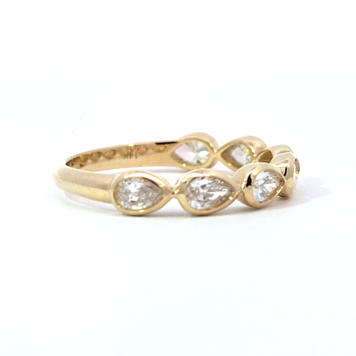 LAB ring PE DIA 0.69ct E-F/VS1 14KYG 1.86g size:7