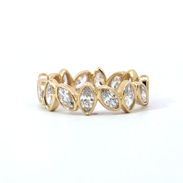 LAB ring MQ DIA 1.91ct E-F/VS1 14KYG 2.85g size:7.5