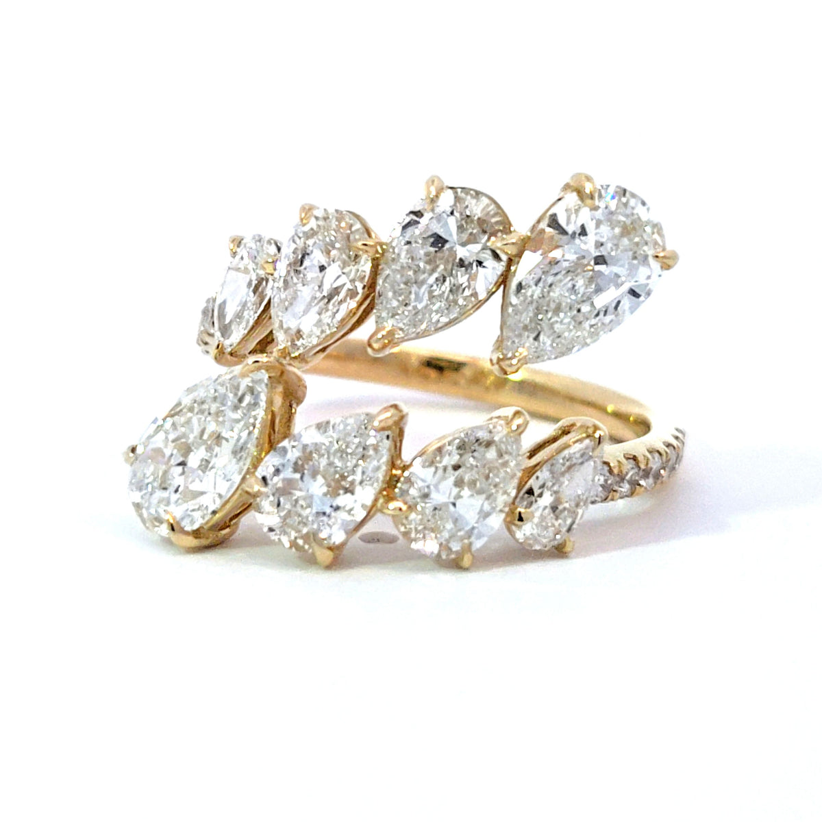 LAB ring PE 3.71ct E-F/VS1 14KYG 3.11g size:7
