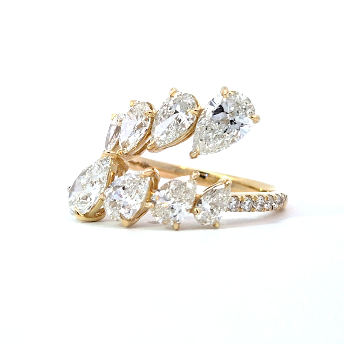 LAB ring PE 3.71ct E-F/VS1 14KYG 3.11g size:7