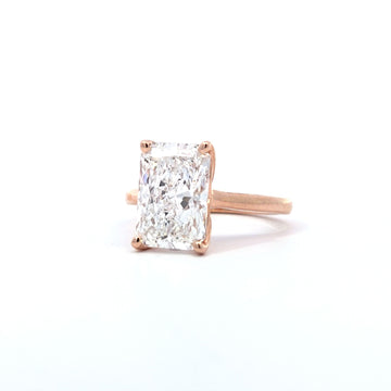 LAB ring RAD DIA 4.24ct G/VS1 14KRG 4.77g size:7 YC