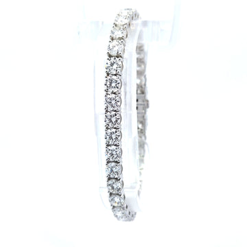 LAB brac RD DIA 15.18ct E-F/VS1 14KWY 11.52g sz-7.0
