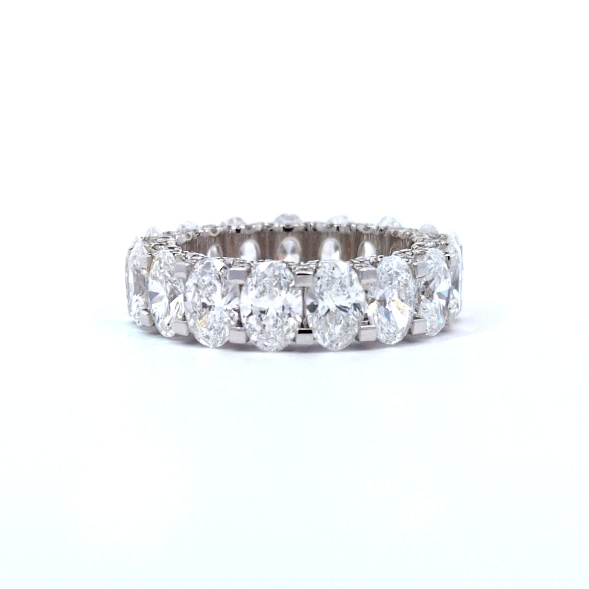 LAB ring OV DIA 7.39ct E-F/VS1 14KWG 4.66g size:6
