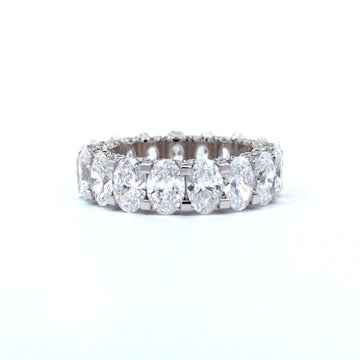 LAB ring OV DIA 7.39ct E-F/VS1 14KWG 4.66g size:6