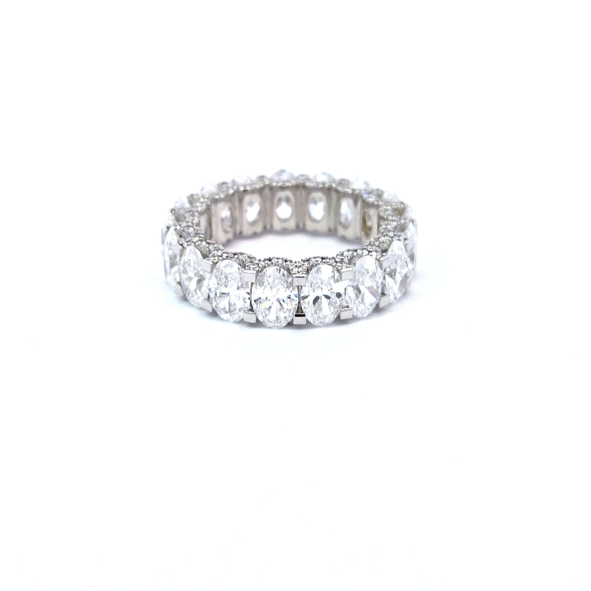 LAB ring OV DIA 7.39ct E-F/VS1 14KWG 4.66g size:6