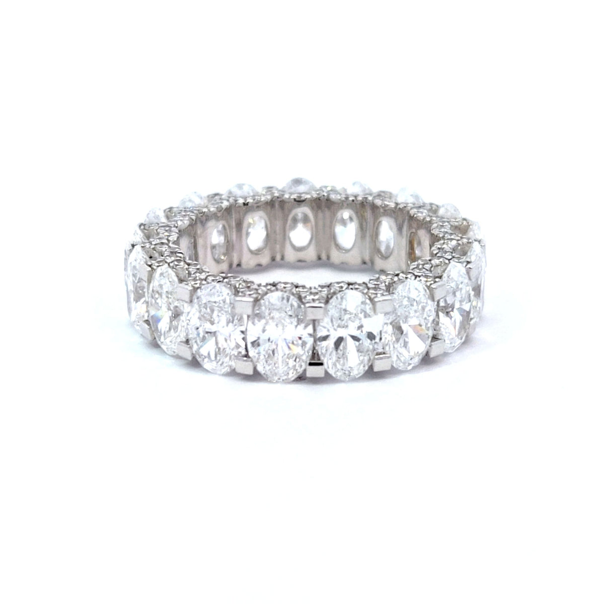 LAB ring OV DIA 7.39ct E-F/VS1 14KWG 4.66g size:6