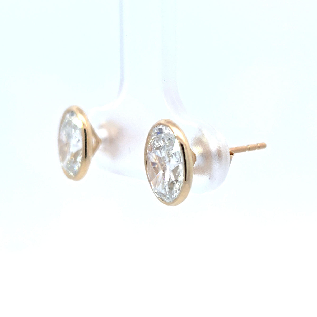 LAB Earr OV DIA 2.0cttw E-F/VS1 14KYG
