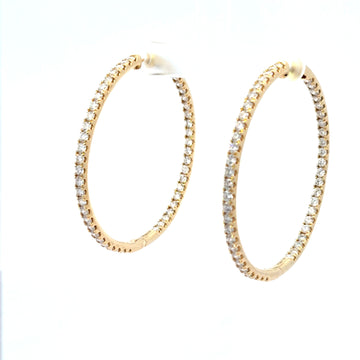 LAB Earr RD DIA 5.00cttw E-/VS1 14KYG