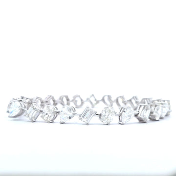 LAB brac MULTI DIA 19ct E-F/VS1 14KWY 15.9g