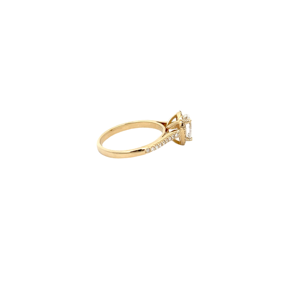 Lab Diamond Pear-Cut Ring 0.49ct | 14K Yellow Gold