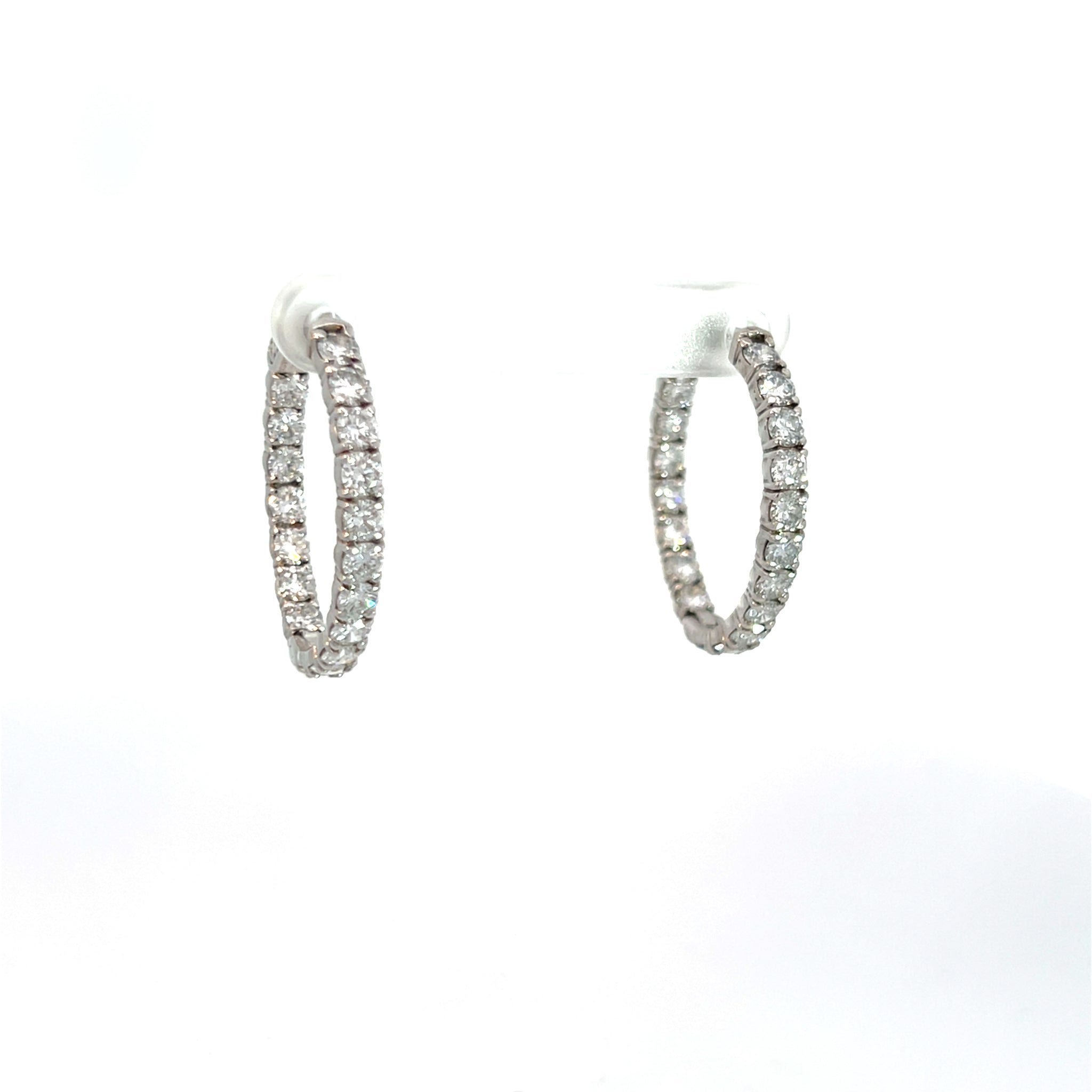 Elegant Lab Diamond Hoop Earrings