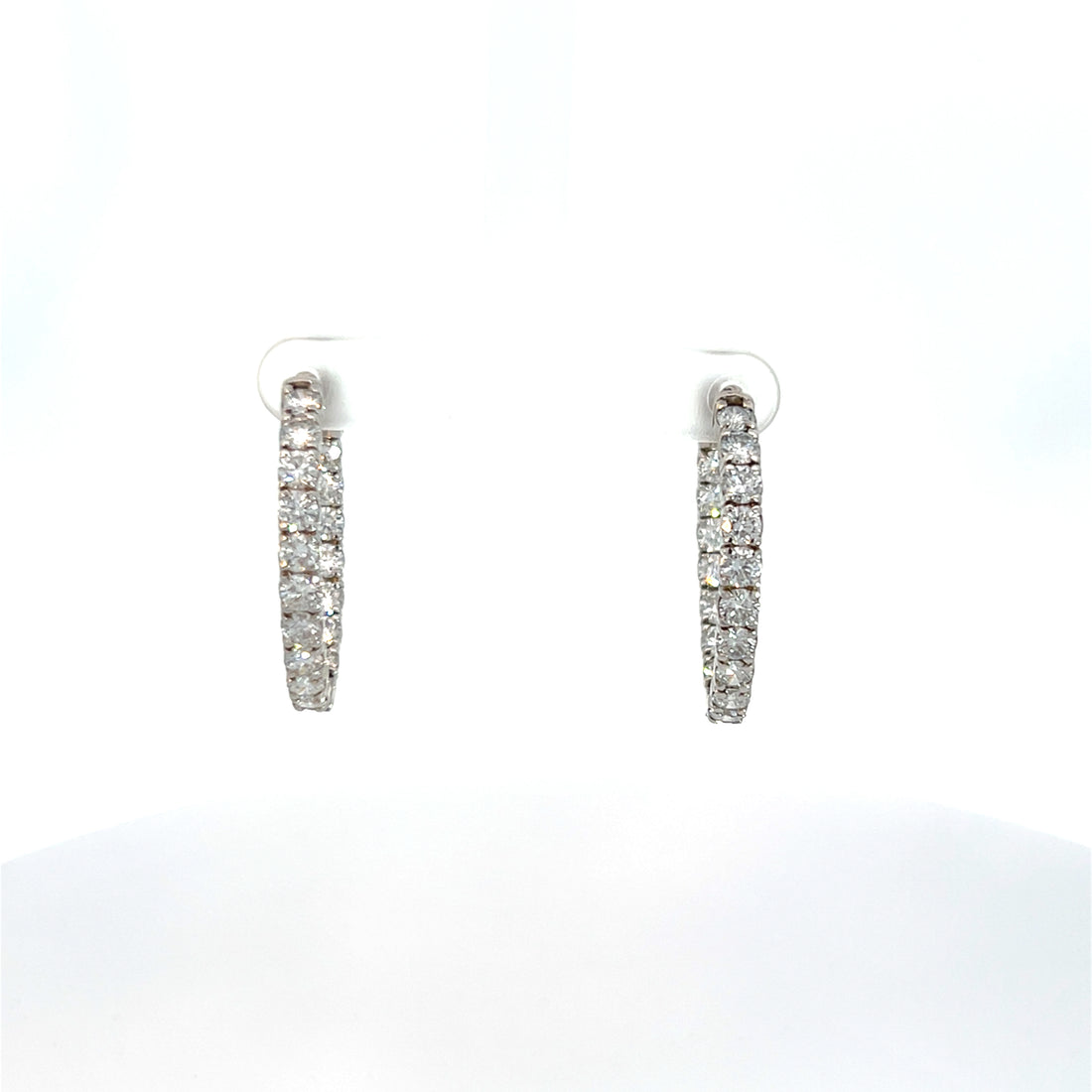 Elegant Lab Diamond Hoop Earrings