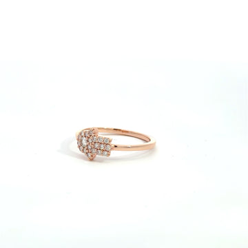 Elegant Rose Gold Hamsa Ring