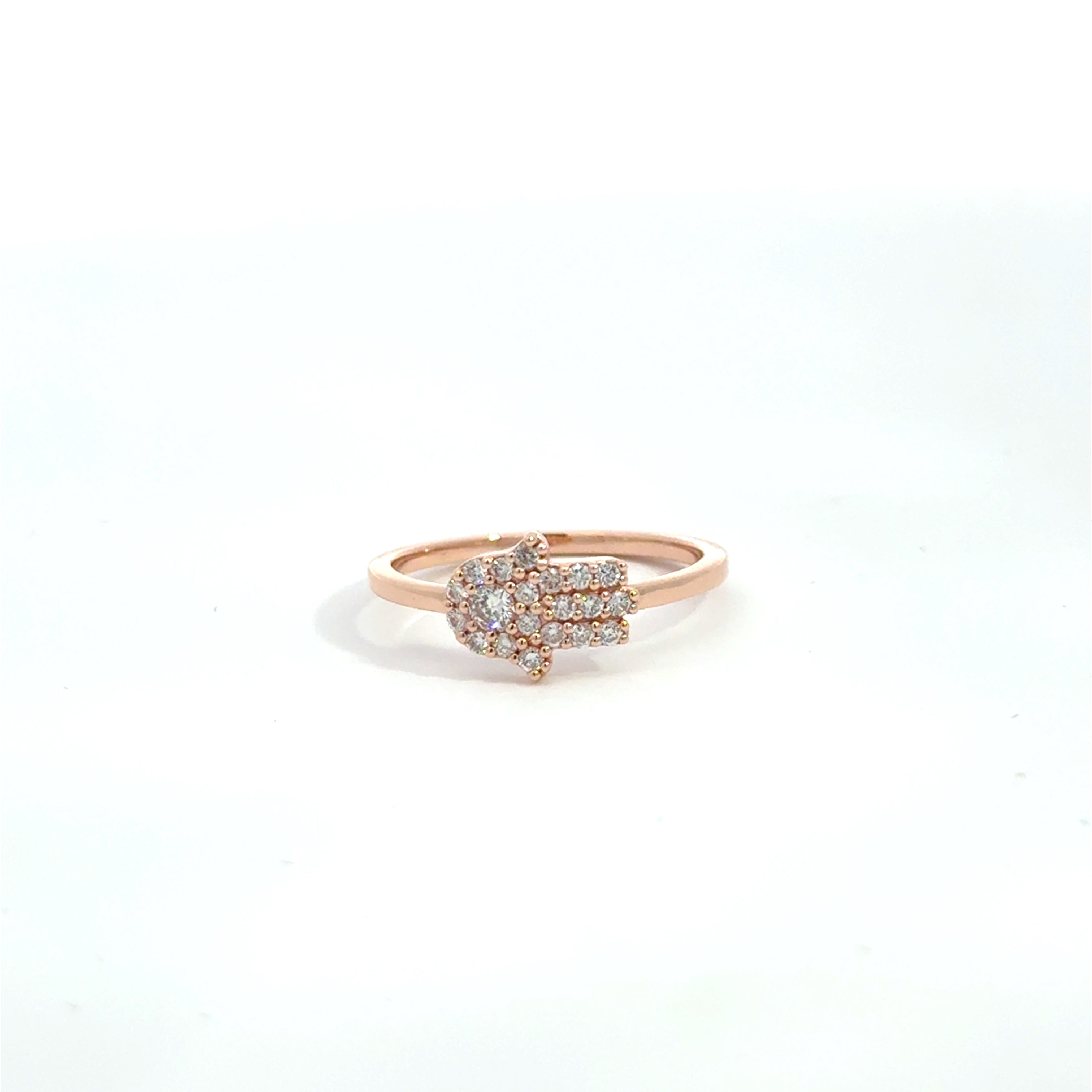 Elegant Rose Gold Hamsa Ring