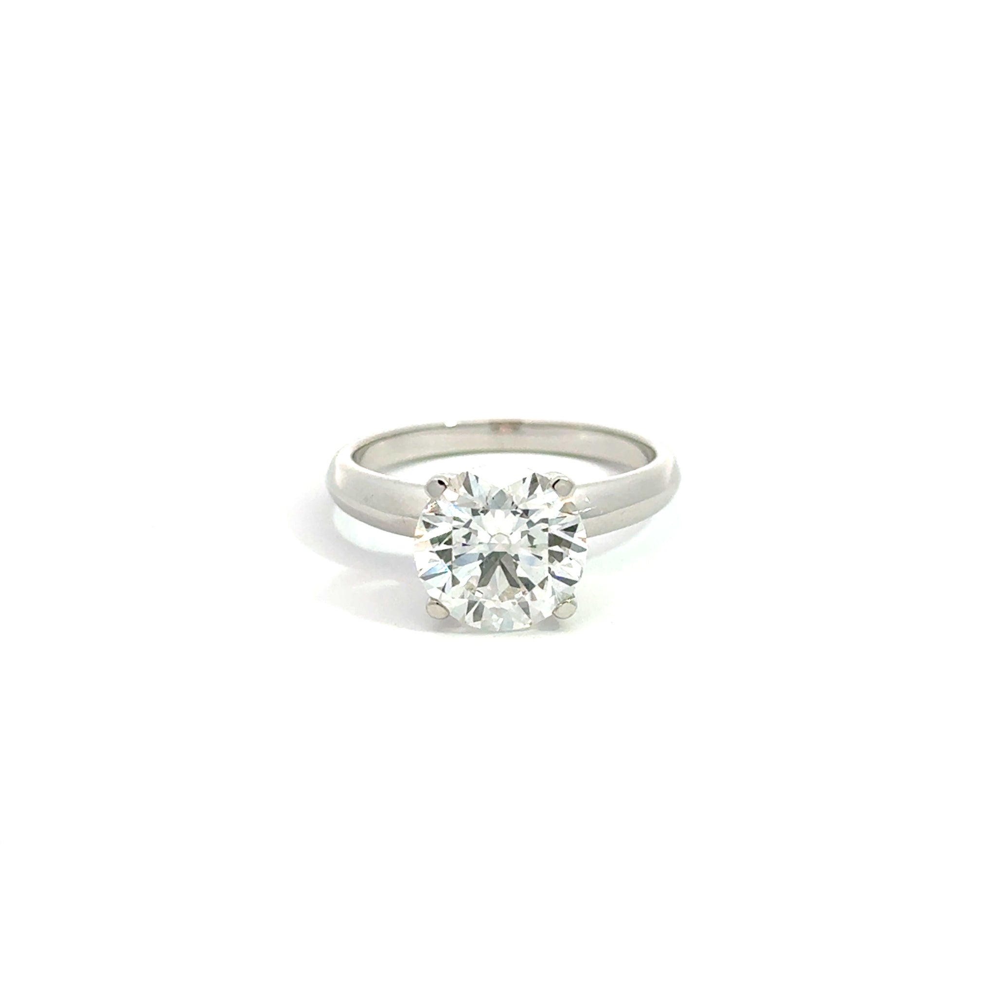 2.60 ct. Round IGI Certified Lab-grown Diamond Engagement Ring 14K White gold