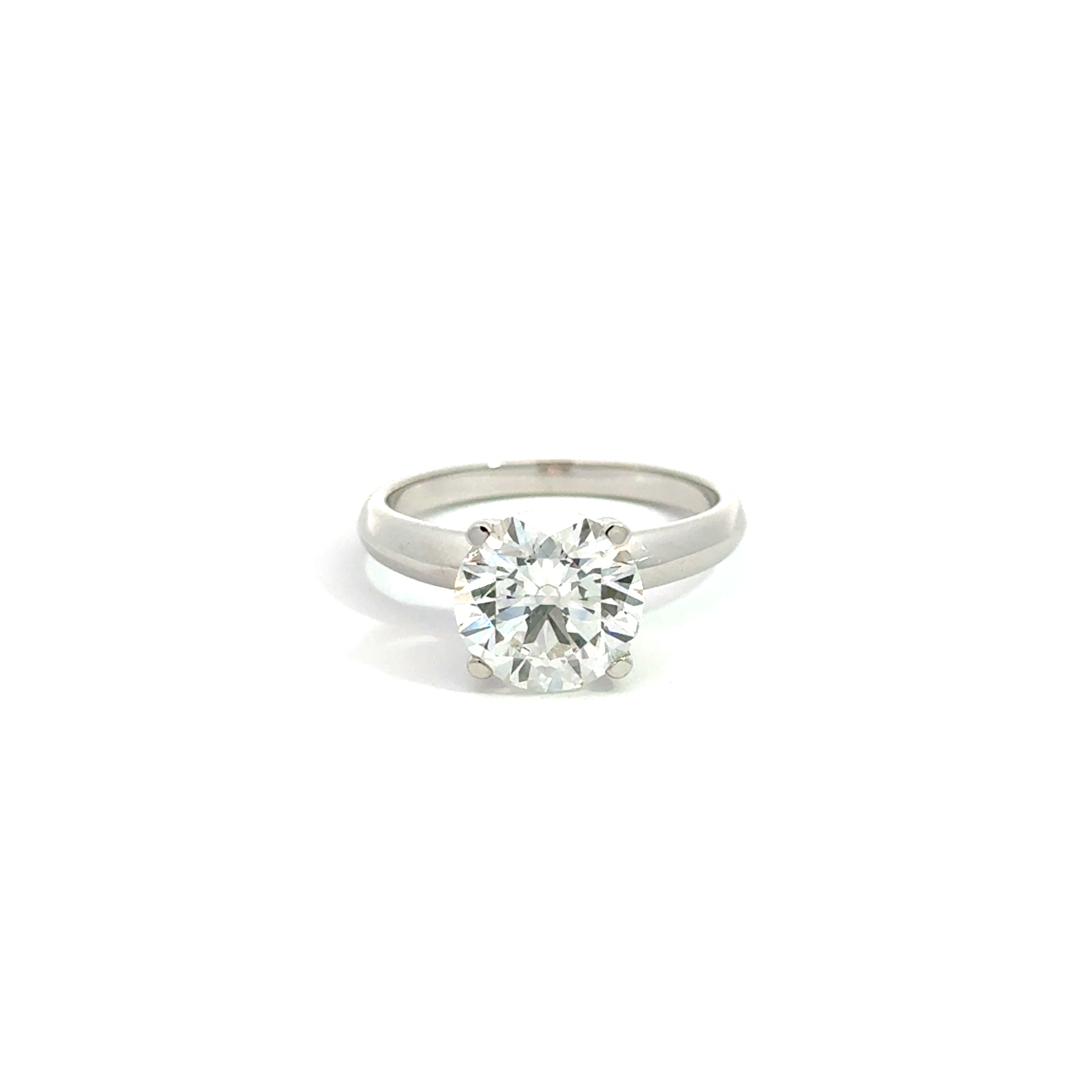 2.60 ct. Round IGI Certified Lab-grown Diamond Engagement Ring 14K White gold