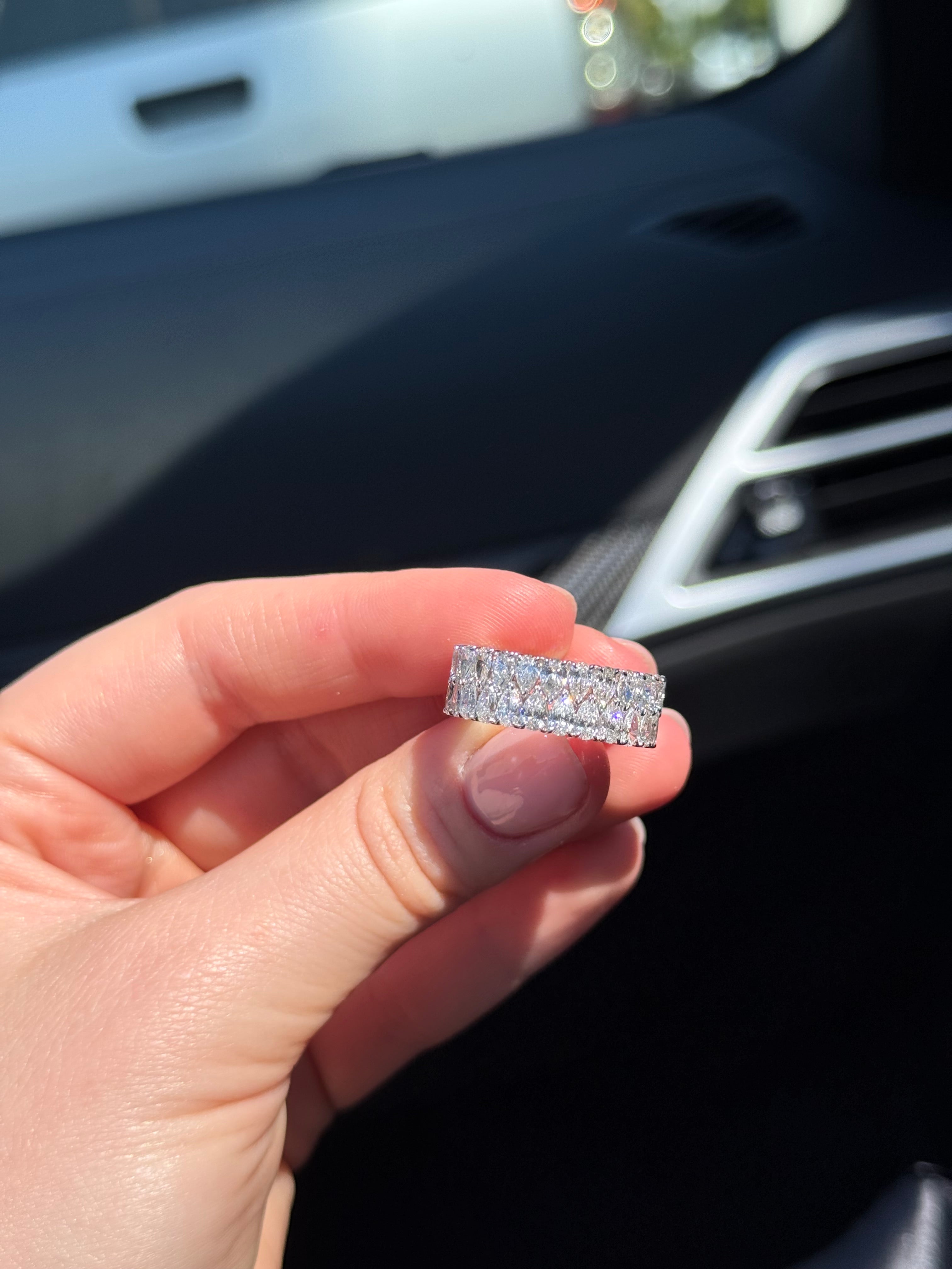 5.76 ct. Pear Shape Lab-grown Diamond Ring