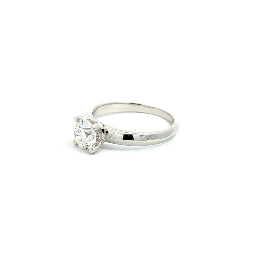 1.13 ct. Round IGI Certified Lab-grown Diamond Engagement Ring 14 K white gold