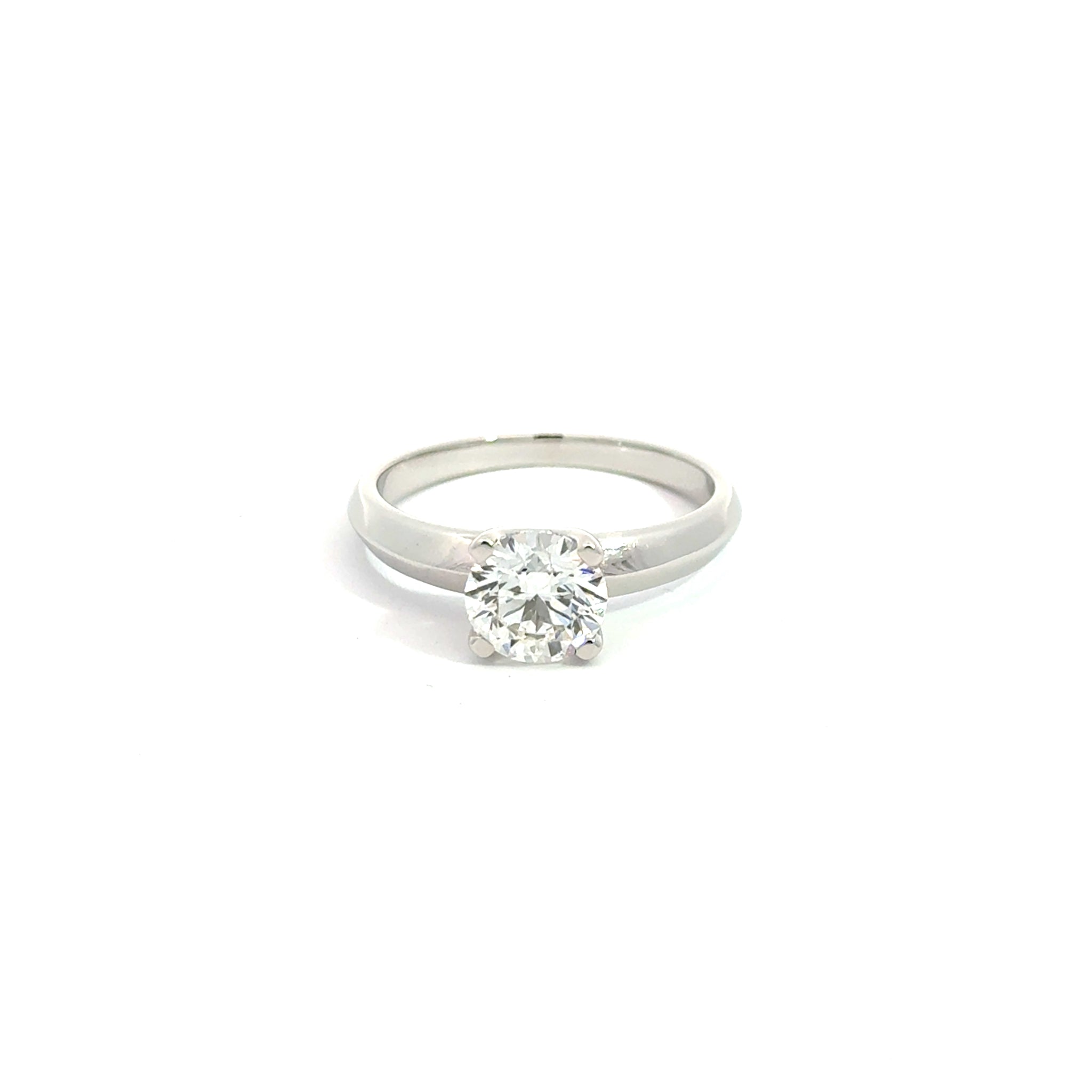 1.13 ct. Round IGI Certified Lab-grown Diamond Engagement Ring 14 K white gold