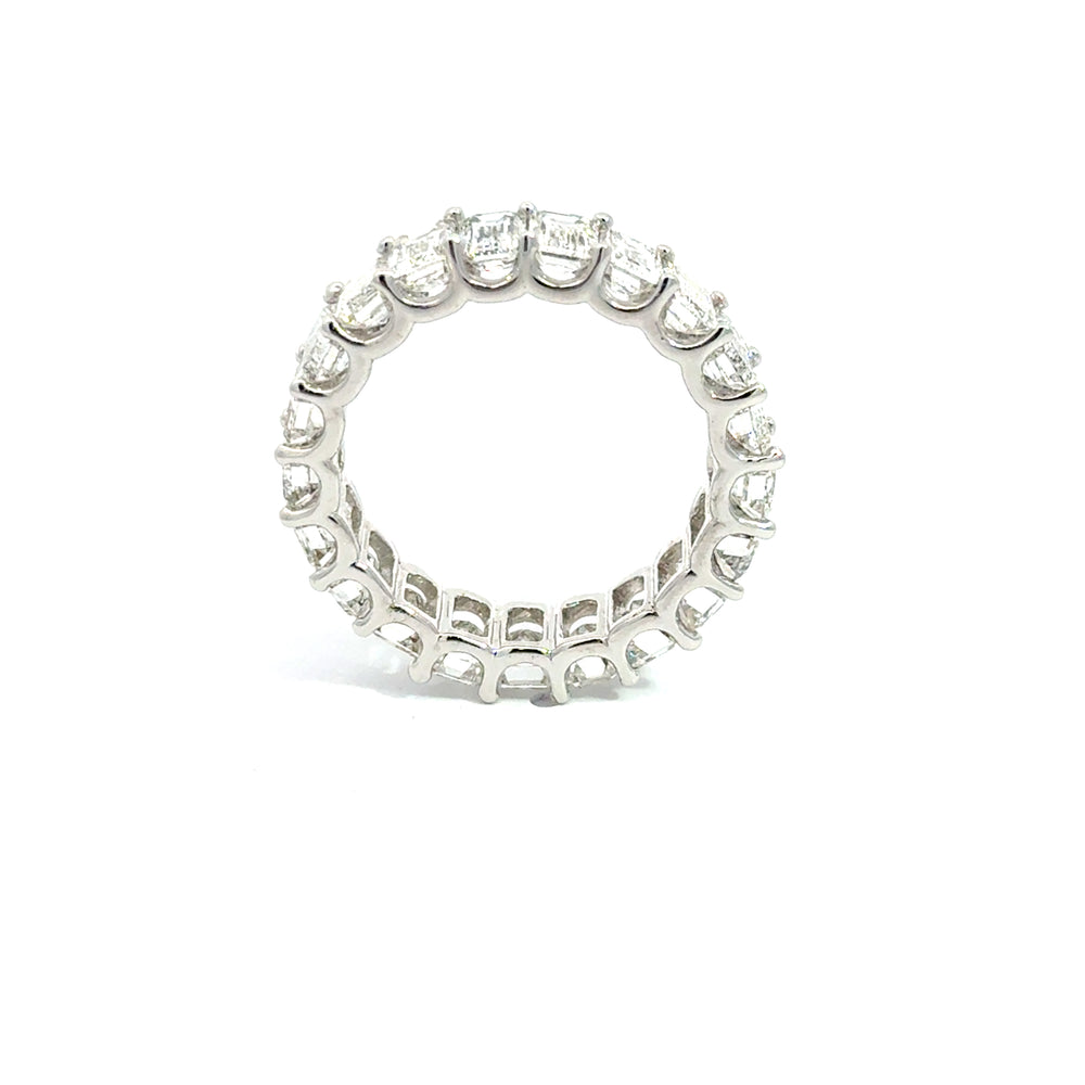 Lab-Grown Emerald-Cut Diamond Eternity Band · 6.91ct · 14K White Gold