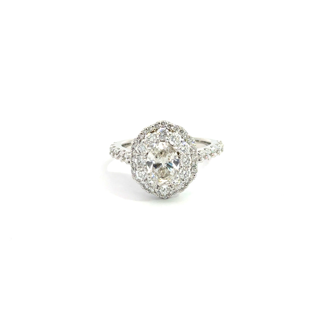 Elegant LAB Diamond Halo Engagement Ring