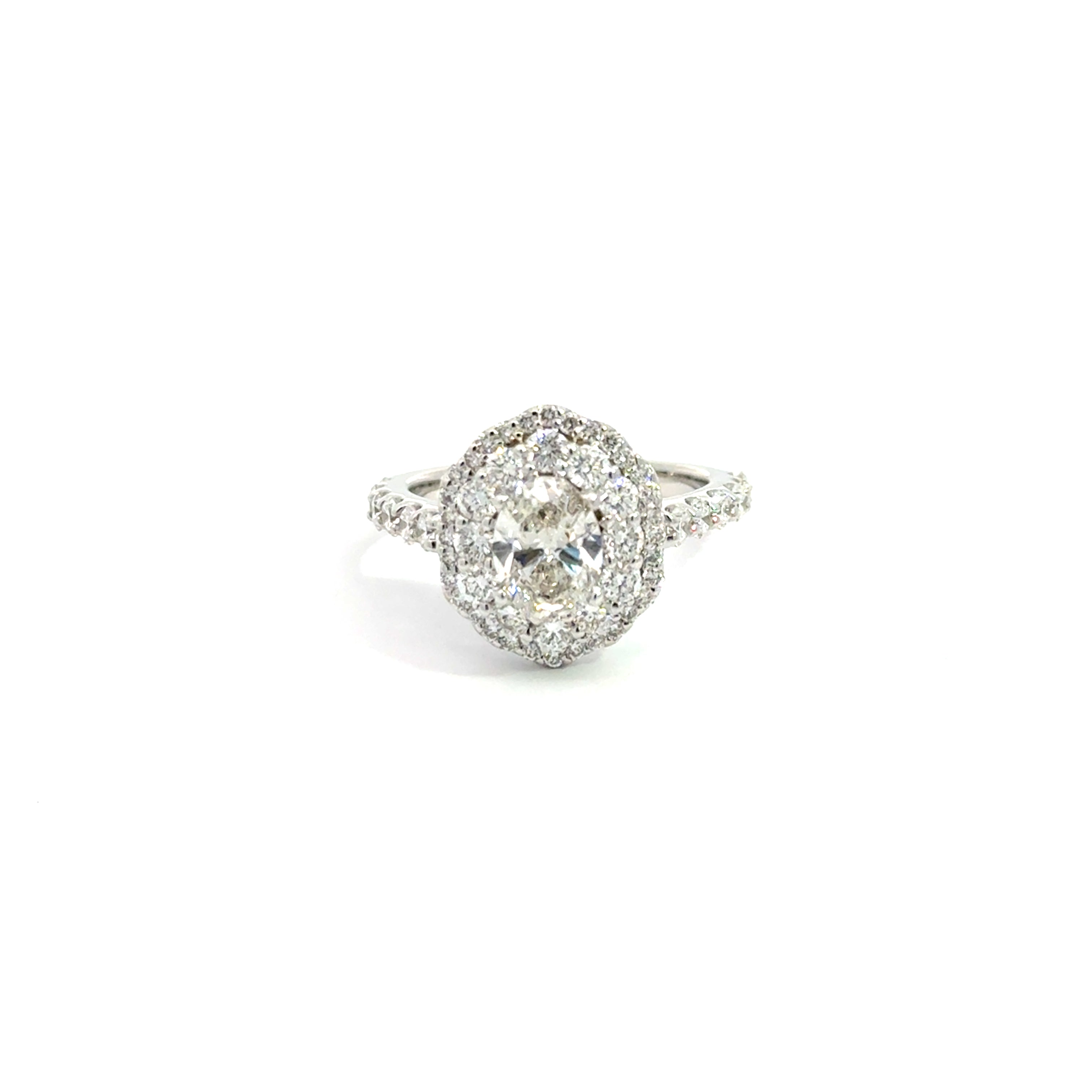 Elegant LAB Diamond Halo Engagement Ring