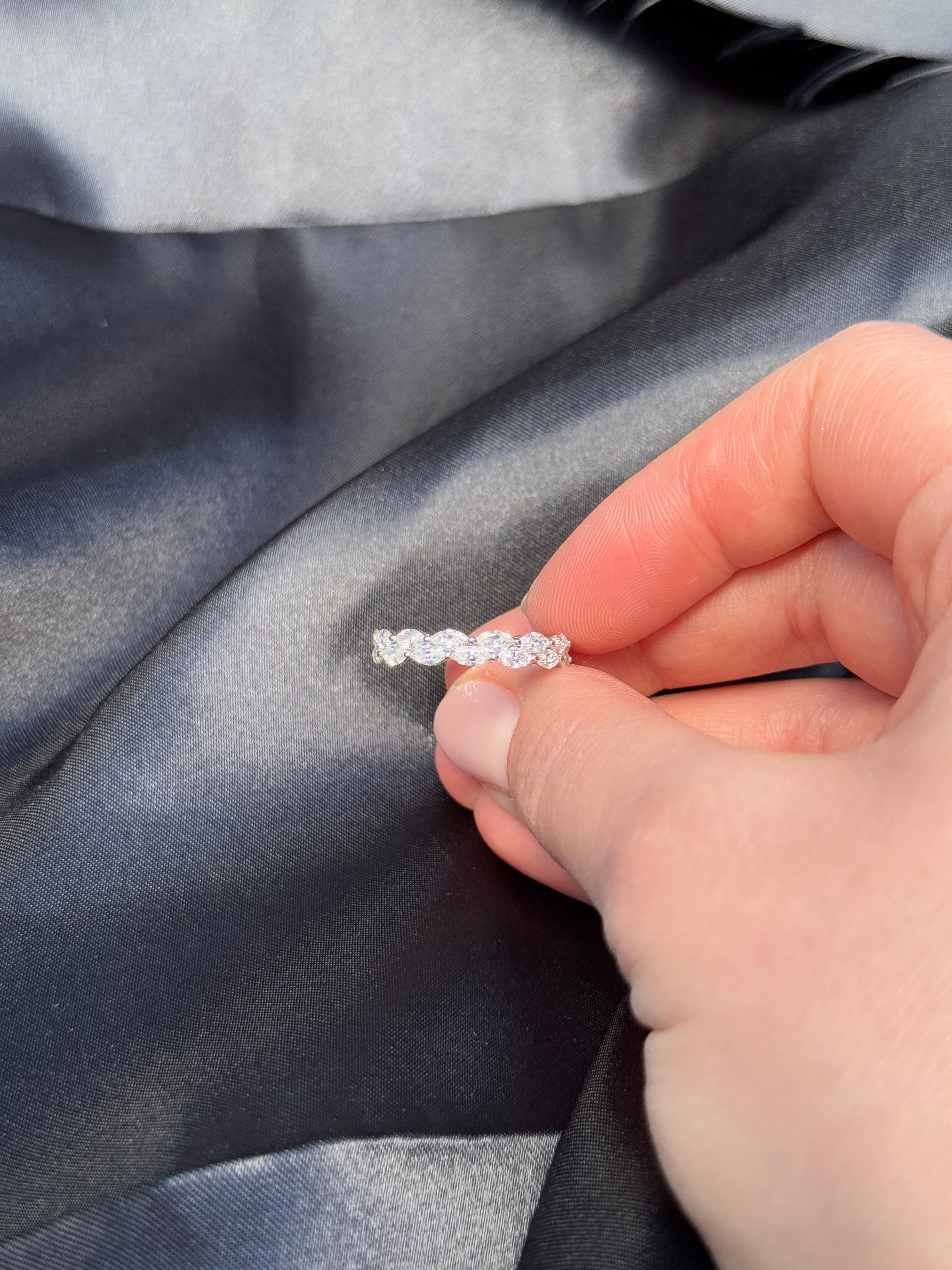 Elegant 2.09ct LAB Diamond Marquis eternity Ring