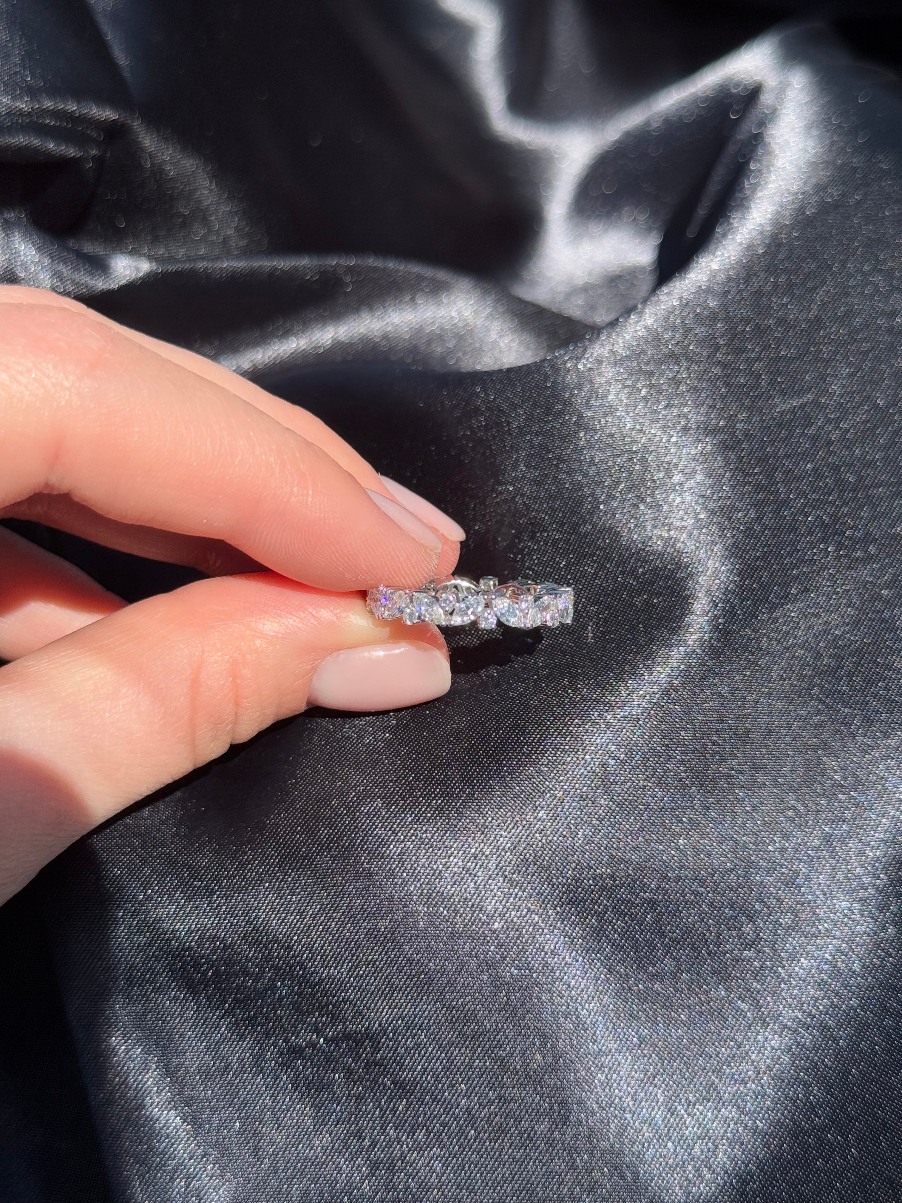 Elegant 1.82ct LAB Diamond Ring 14K White Gold