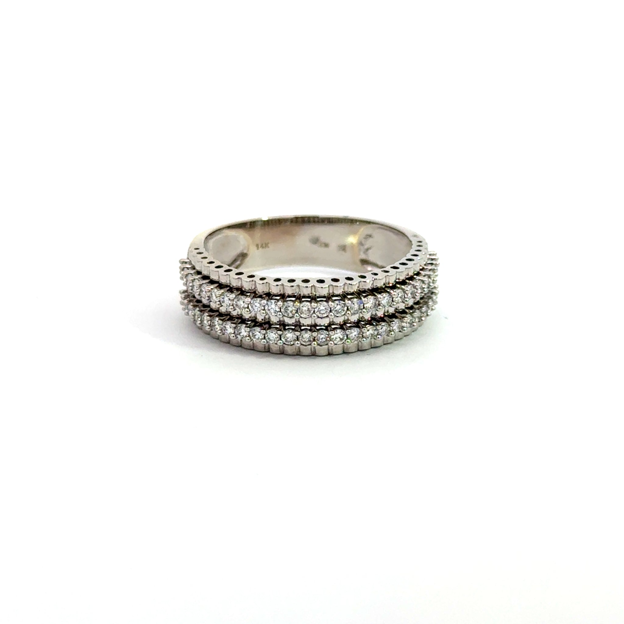 14K White Gold Diamond Ring 0.96ct