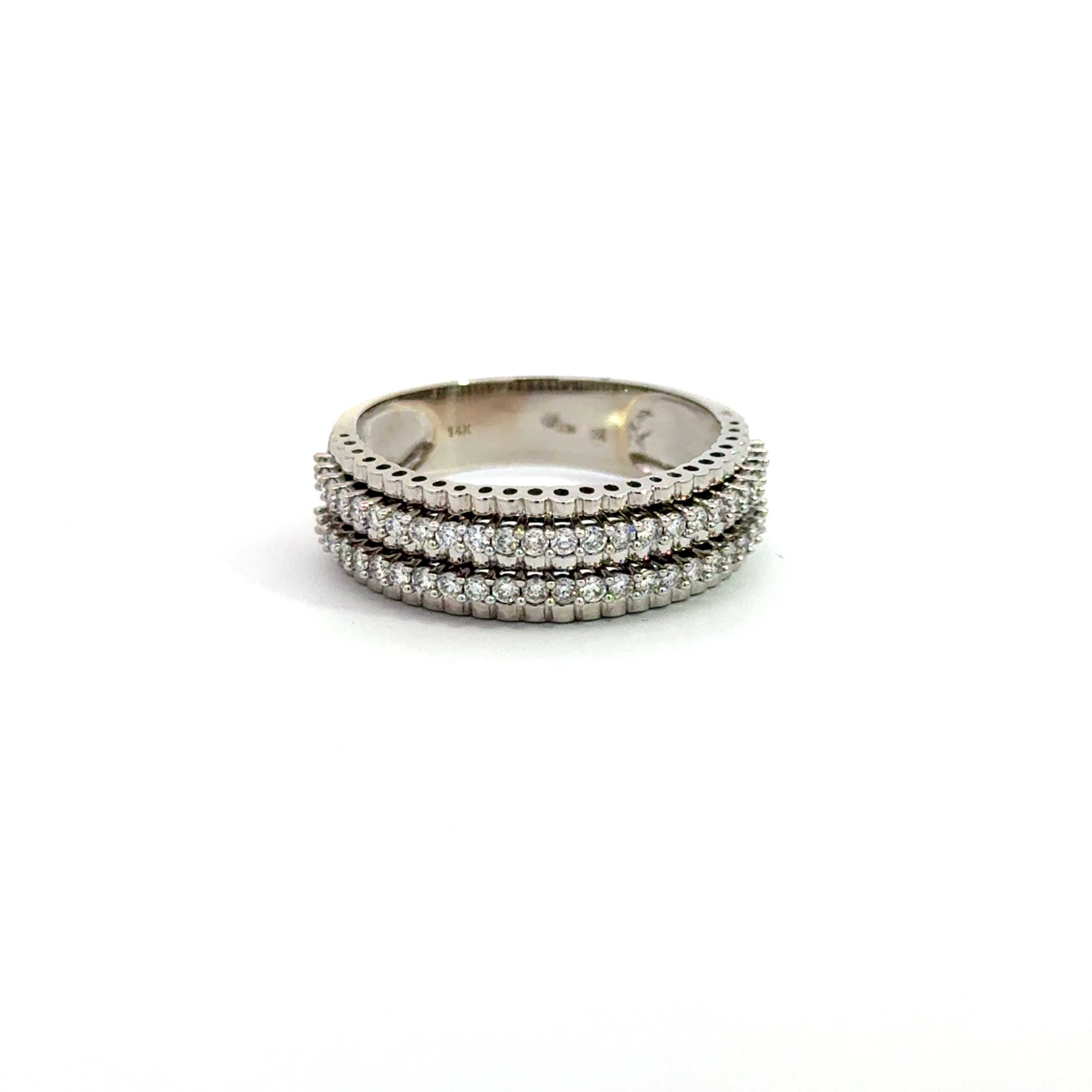 14K White Gold Diamond Ring 0.96ct
