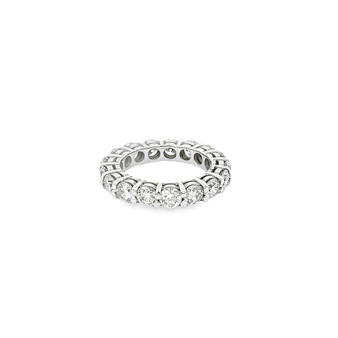 Diamond Full Eternity Ring 4.25ct | 14K White Gold