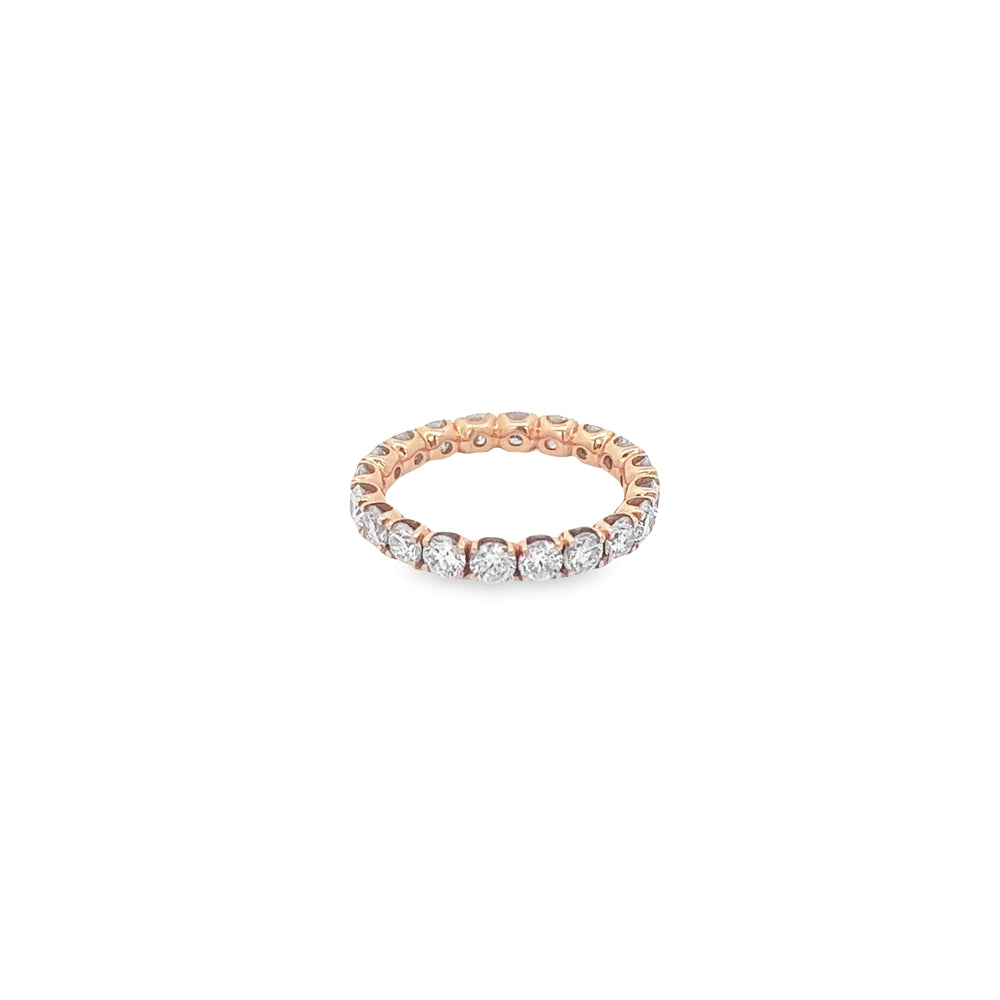 Diamond Full Eternity Ring 2.45ct | 14K Rose Gold