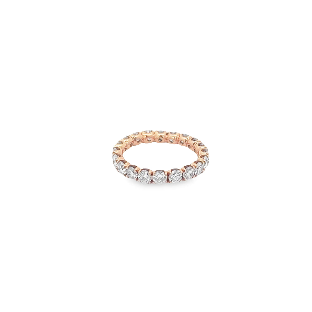 Diamond Full Eternity Ring 2.45ct | 14K Rose Gold