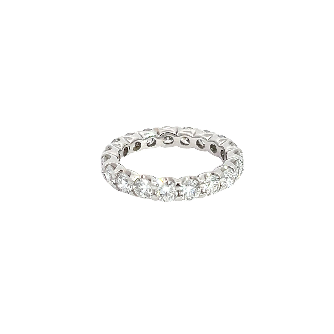 Diamond Eternity Ring 3.85ct | 14K White Gold