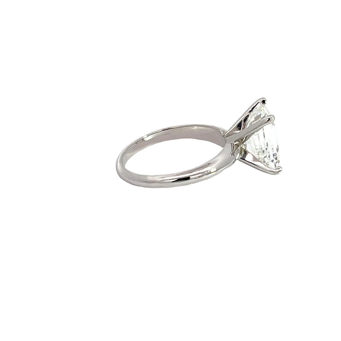Lab Diamond Emerald-Cut Ring 3.60ct | 14K White Gold