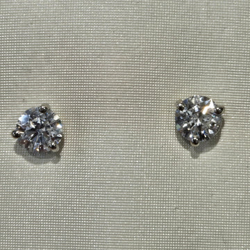 0.80 CTW Lab-Grown Diamond Stud Earrings in 14K White Gold