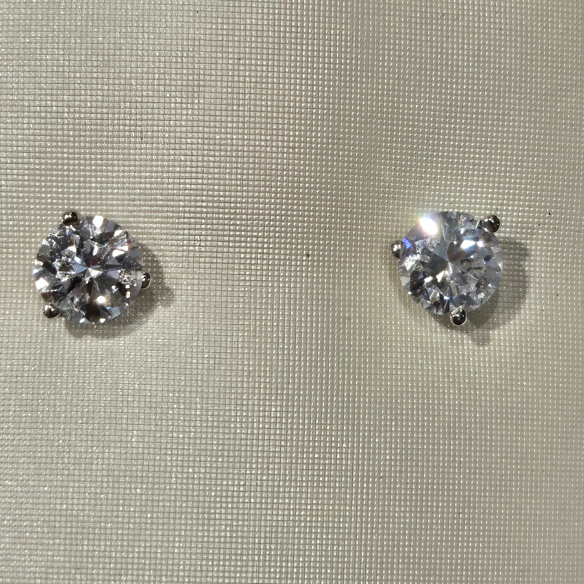 1.00 CTW Lab-Grown Diamond Stud Earrings in 14K White Gold