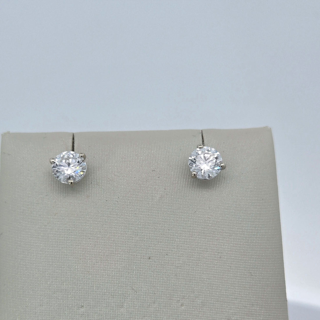1.46 CTW Lab-Grown Diamond Stud Earrings in 14K White Gold