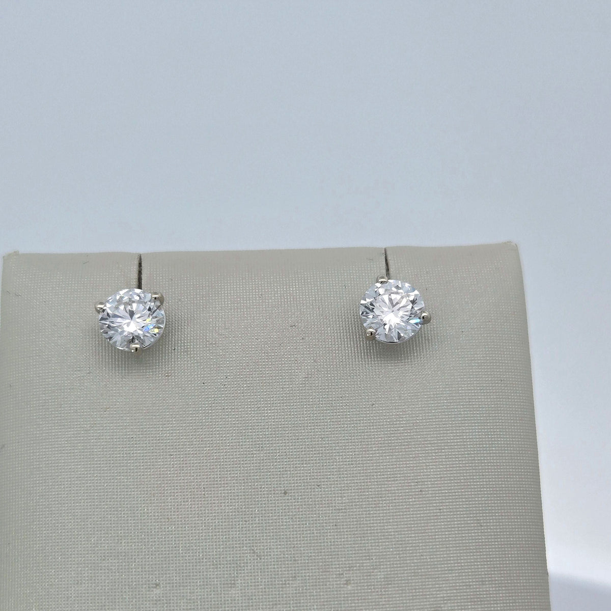 1.46 CTW Lab-Grown Diamond Stud Earrings in 14K White Gold